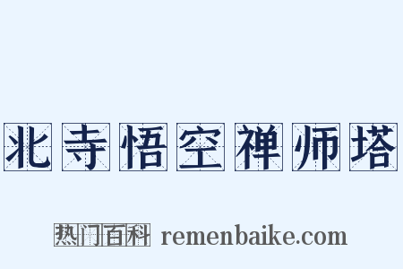 北寺悟空禅师塔是什么意思的图片